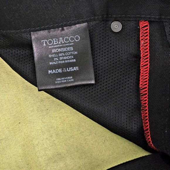 Tobacco Motowear RIOT Slim Fit Riding Jeans 30x36 Jet Black NEW - Picture 5 of 7